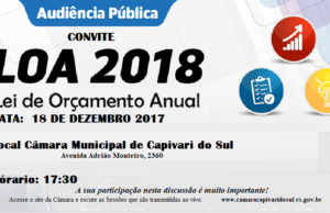 Nesta tarde a Câmara realizou a Audiência Pública da LOA -2018