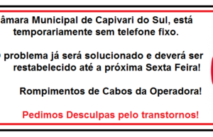 AVISO ESTAMOS TEMPORARIAMENTE SEM TELEFONE