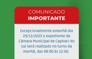 Expediente do dia 29/12/2023