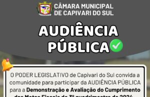 Audiência Pública dia 25/02/2025 as 15h