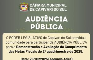 Audiencia Púbica sobre Metas Fiscais do 2° quadrimestre de 2025.