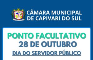 Ponto Facultativo 28 de Outubro – Dia do Servidor Público