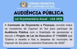 Audiência Pública – Lei Orçamentária Anual – LOA 2026