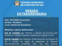 Sessão Extraordinária dia 30/12/2025
